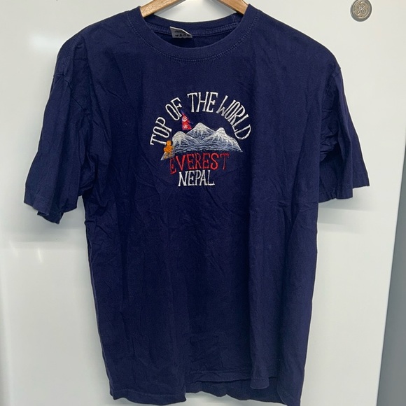 Top Of The World Everest Nepal Purple Short Sleeve T-shirt- Size 48 - Picture 1 of 4